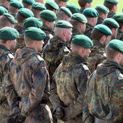Empfang für heimkehrende Soldaten der Bundeswehr
