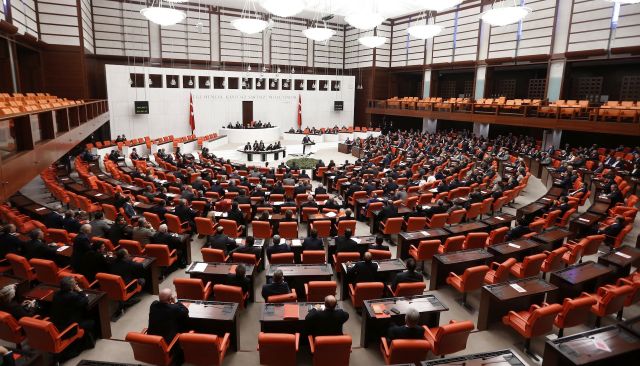 Turkish Parliament convene for a debate in Ankara