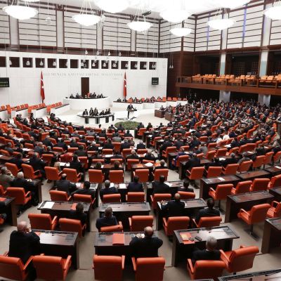 Turkish Parliament convene for a debate in Ankara