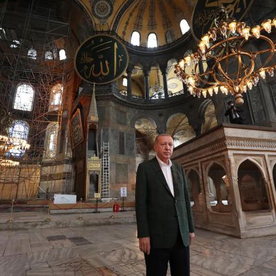 Cumhurbaşkanı Erdoğan’dan muhteşem Ayasofya Camii paylaşımı