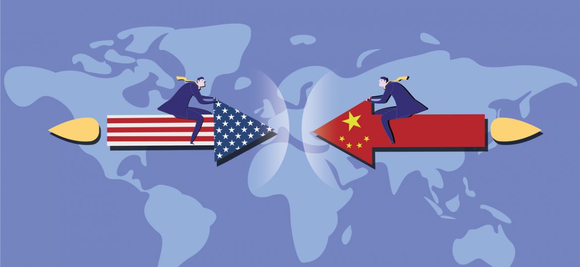 China and the United States political and economic confrontation, trade war,